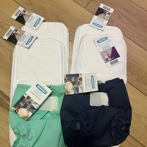 Kids Diaper Wraps - Green and Navy